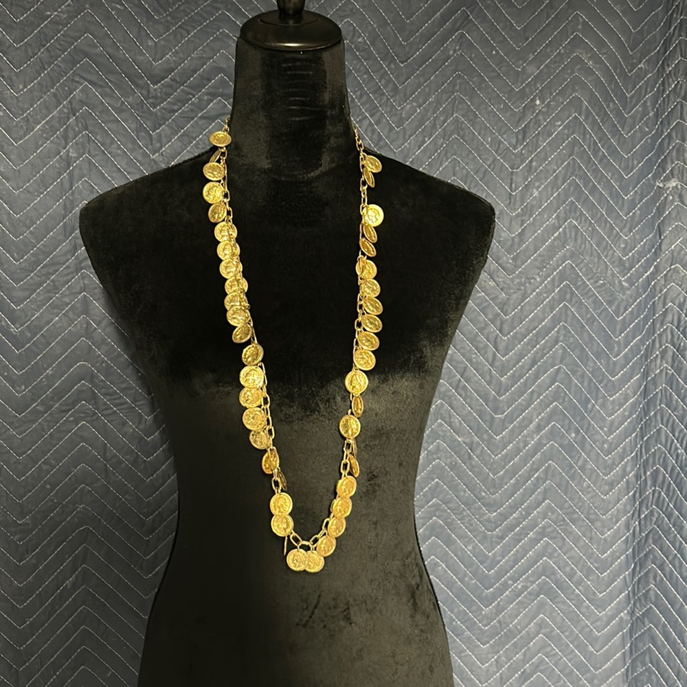 Necklace/belt  with faux coins